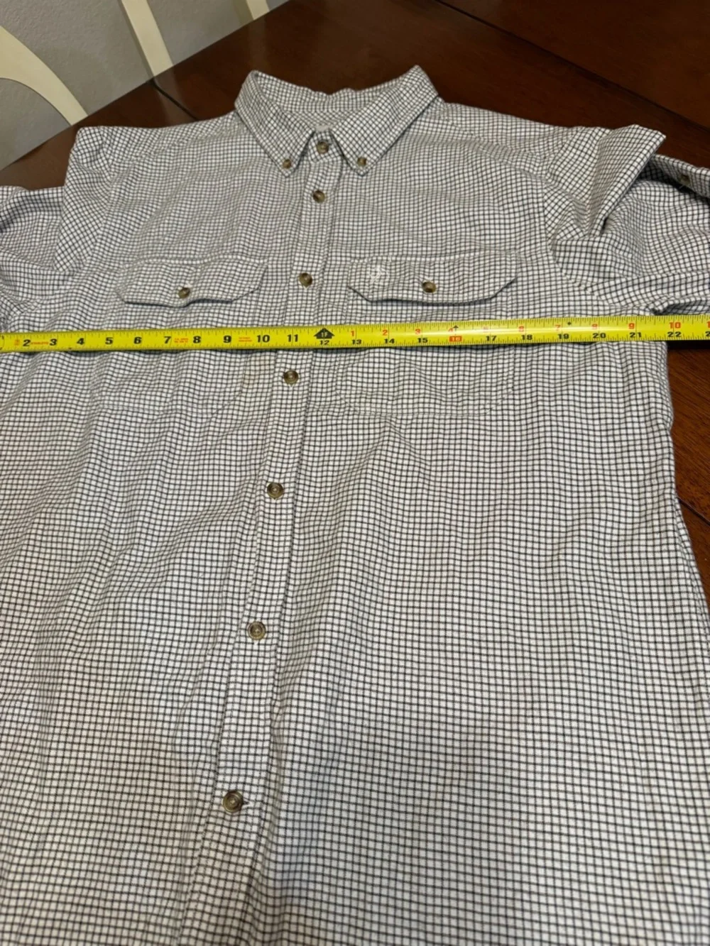 Fjallraven Forest Flannel Shirt Mens Large Button Up Tatersall Plaid Comfort Fit - Picture 10 of 12